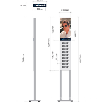 Spinning Plastic Sunglasses Floor Stand / Glasses Exhibition Stand)